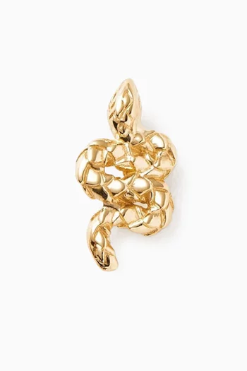 Fine Snake Single Stud Earring in 14kt Recycled Gold