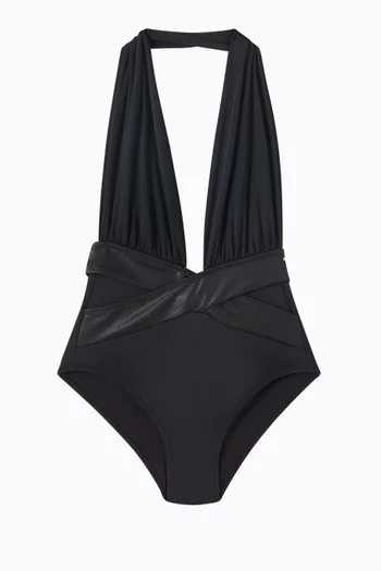 Roman Plunge One-piece Swimsuit