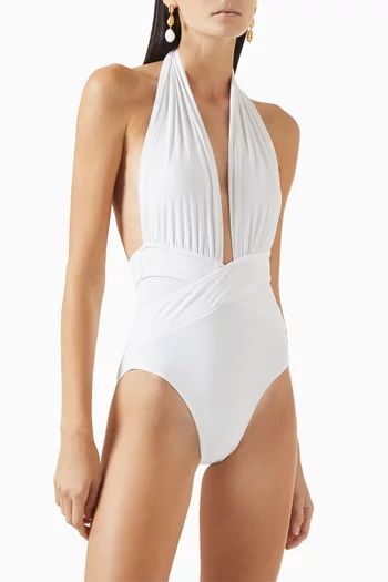 Roman Plunge One-piece Swimsuit