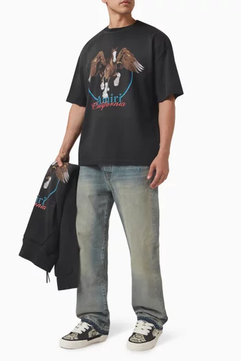 Vintage Wash Pegasus T-shirt in Cotton