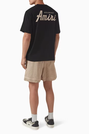 Flocked Logo City T-shirt in Cotton
