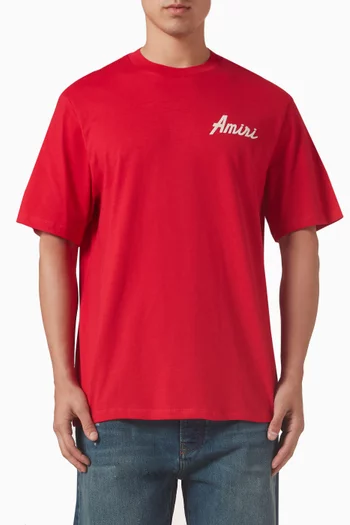 Flocked Logo City T-shirt in Cotton