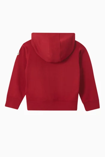 كنزة بغطاء رأس وطبعة شعار الماركة قطن