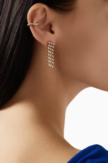Cosmic Star Statement Earrings in 18kt Gold-plated Sterling Silver