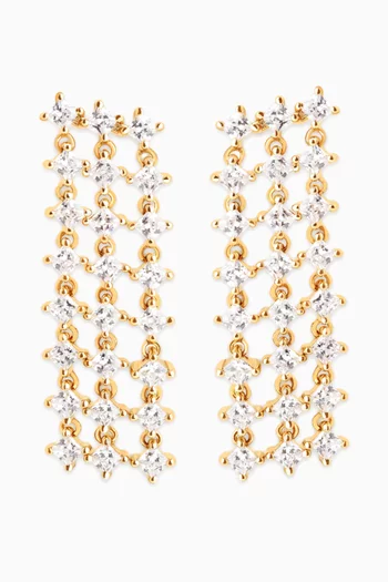 Cosmic Star Statement Earrings in 18kt Gold-plated Sterling Silver