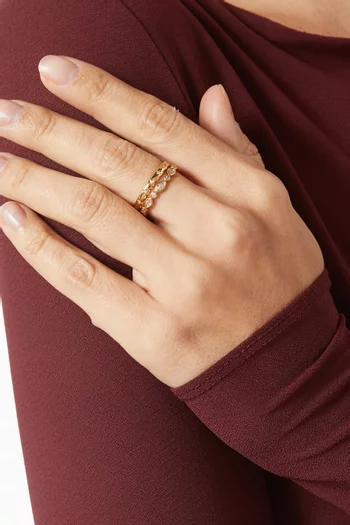 Cosmic Star Ring in 18kt Gold-plated Sterling Silver