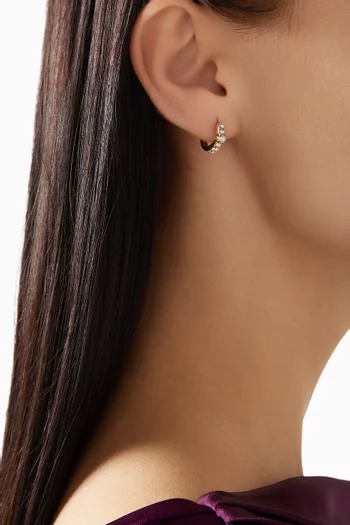 Radiant Pearl Huggies in 18kt Gold-plated Sterling Silver