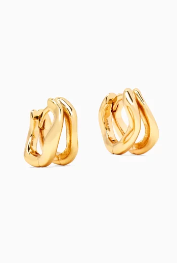 Molten Duo Huggies in 18kt Gold-plated Sterling Silver
