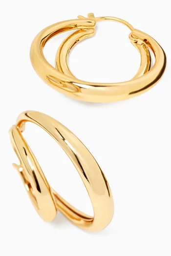 Illusion Dome Hoops in 18kt Gold-plated Sterling Silver