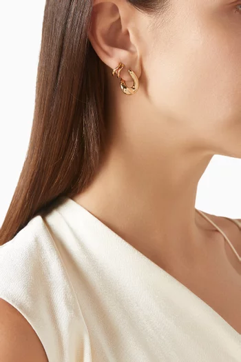 Molten Hoop Earrings in 18kt Gold-plated Sterling Silver