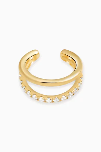 Essential Illusion Single Ear Cuff in 18kt Gold-plated Sterling Silver