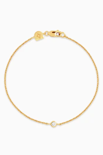 Essential Crystal Charm Bracelet in 18kt Gold-plated Silver