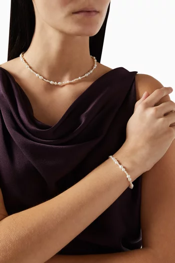 Serenity Pearl Bracelet in 18kt Gold-plated Sterling Silver