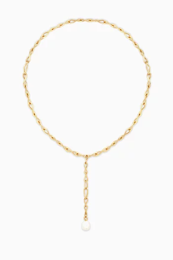 Serenity Pearl Necklace in 18kt Gold-plated Sterling Silver