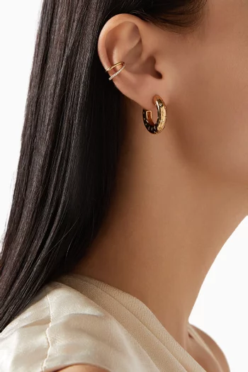 Mini Cosmic Dome Earrings in 18kt Gold-plated Brass