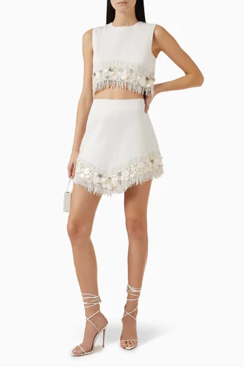Nells Shell High-waisted Mini Skirt