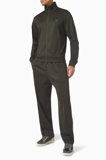 Tape Detail Track Jacket in Cotton-blend