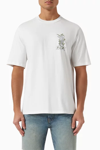 Garden-print T-shirt in Cotton