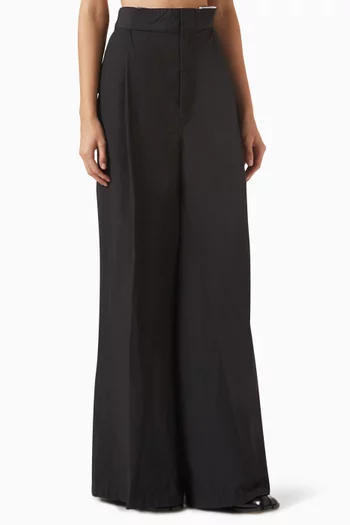 Pleat Pants in Cotton-blend