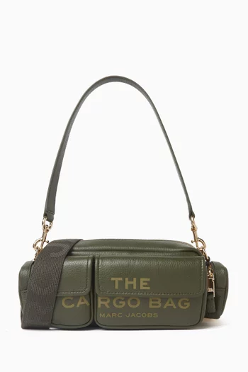 حقيبة كتف كارغو جلد بارز الملمس