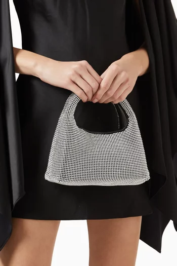 The Mini Sack Top-handle Bag in Rhinestone