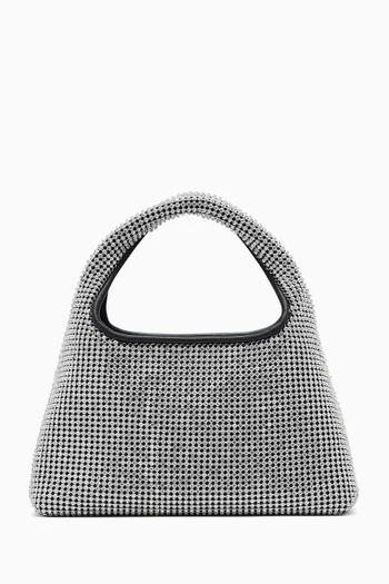 The Mini Sack Top-handle Bag in Rhinestone