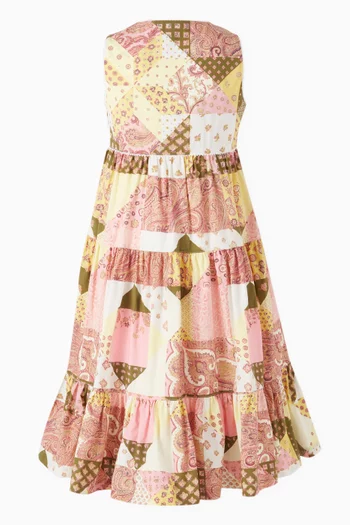 Flared Midi Dress in Cotton
