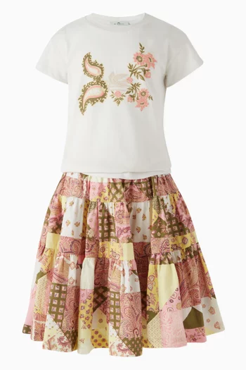 Paisley-print T-shirt in Cotton