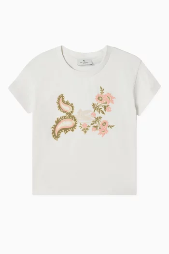 Paisley-print T-shirt in Cotton
