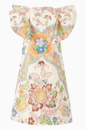 Floral Ruffle Midi Dress