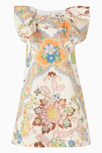 Floral Ruffle Midi Dress