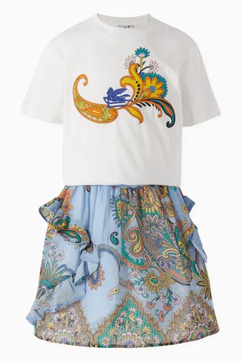 Paisley-print T-shirt in Cotton