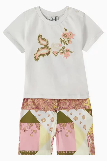 Paisley-print Shorts in Cotton