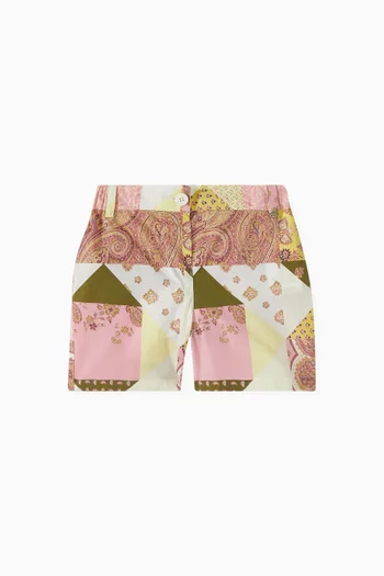 Paisley-print Shorts in Cotton