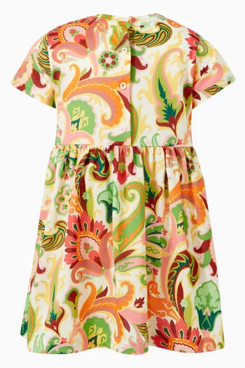 Paisley-printed Dress in Cotton