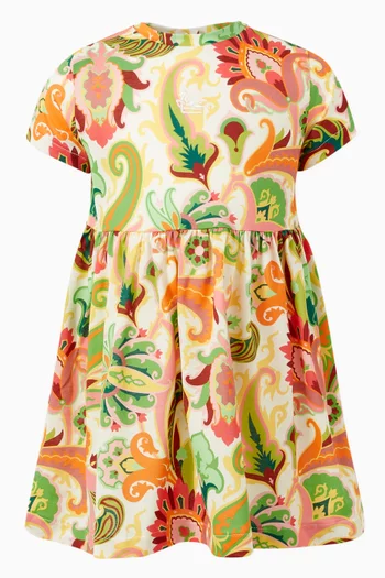 Paisley-printed Dress in Cotton