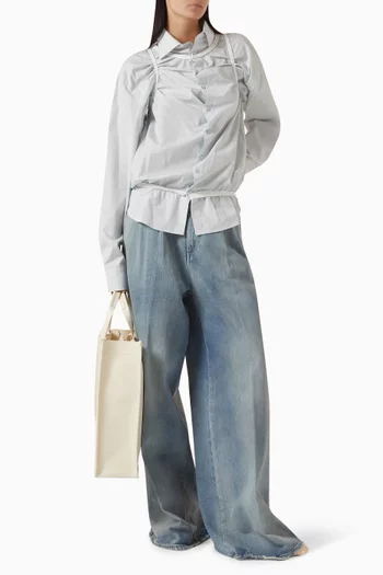 Pleat Jeans in Denim