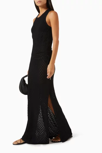 Mia Maxi Dress in Crochet-knit