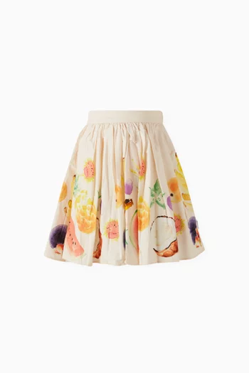Bonnie Fruit-print Skirt in Organic Cotton