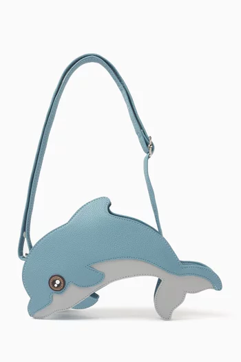 Dolphin Shoulder Bag in Faux Leather