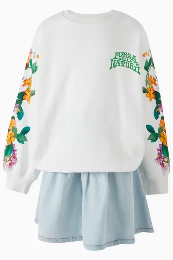 Monti Floral-print Sweatshirt in Organic Cotton