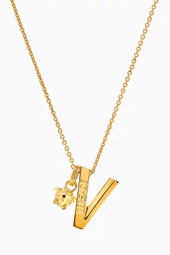 V2025 Medusa Chain Necklace in Gold-tone Brass