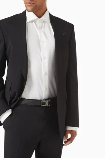 Gancini Reversible Belt in Leather