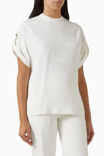Crewneck T-shirt in Cady Viscose