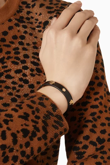 Medusa Braided Bracelet in Leather