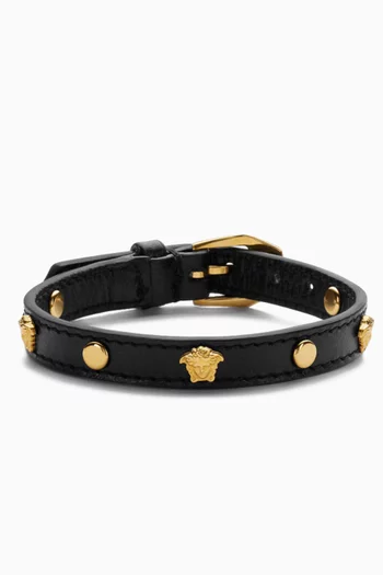 Medusa Braided Bracelet in Leather