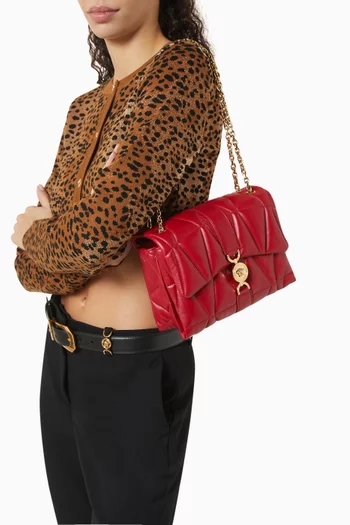 Kleio Quilted Shoulder Bag in Nappa Leather