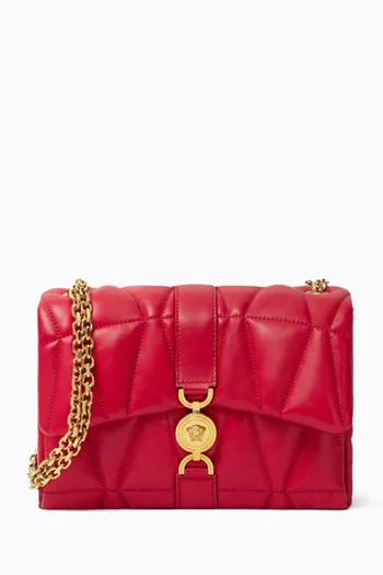 Kleio Quilted Shoulder Bag in Nappa Leather