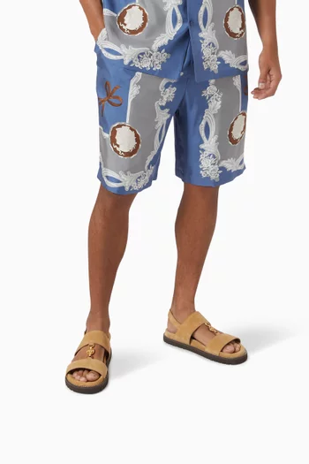 Medusa Sandals in Suede