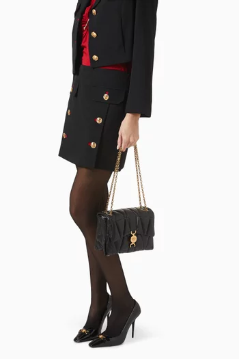 Kleio Quilted Shoulder Bag in Nappa Leather